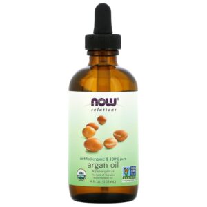 NOW Foods Soluções com Certificação Orgânica e Óleo de Argan 100% Puro 118 ml (4 fl oz)