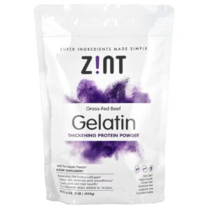 Zint Proteína em Pó Espessante com Gelatina Carne de Gado Criado no Pasto 454 g (16 oz)