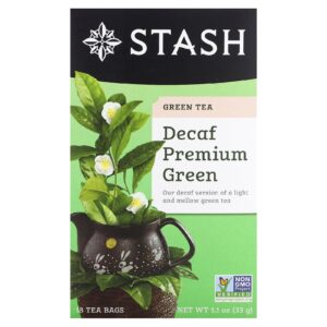 Stash Tea Chá Verde Verde Premium Descafeinado 18 Saquinhos de Chá 33 g (11 oz)