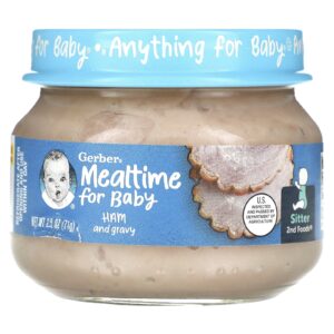 Gerber Mealtime para Bebês 2nd Foods® Presunto e Molho 71 g (25 oz)