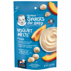 Gerber Lanches para Bebês Yogurt Melts® Mais de 8 Meses Pêssego 28 g (1 oz)