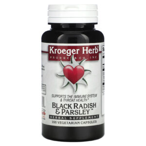 Kroeger Herb Co Rabanete Preto e Salsa 100 Cápsulas Vegetarianas