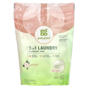 Grab Green Detergente para Roupas em Cápsulas 3 em 1 Gardênia 24 Lavagens 384 g (135 oz)