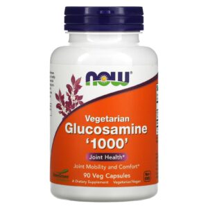 NOW Foods Glicosamina Vegetariana 1000 90 Cápsulas Vegetais (1.000 mg por Cápsula)