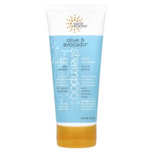 Earth Science Shampoo Superconcentrado Olive e Avocado™ Para Cabelos Normais a Secos 177 ml (6 fl oz)