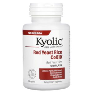 Kyolic Aged Garlic Extract™ Levedura de Arroz Vermelho mais CoQ10 Fórmula 114 75 Cápsulas