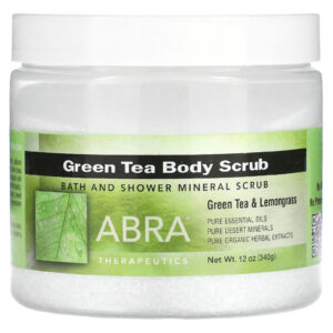 Abra Therapeutics Esfoliante Corporal de Chá Verde Chá Verde e Capim-limão 340 g (12 oz)