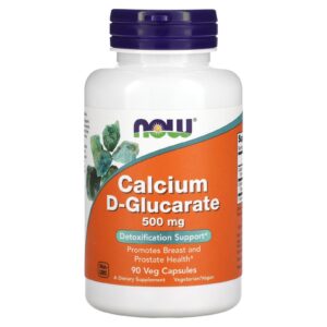 NOW Foods D-Glucarato de Cálcio 500 mg 90 Cápsulas Vegetais