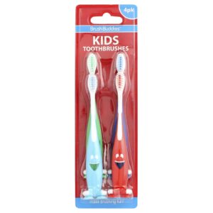 Brush Buddies Smart Care Escova de Dentes Infantil Pacote com 4