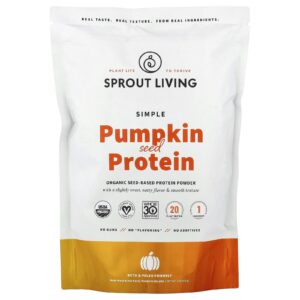 Sprout Living Proteína de Semente de Abóbora Simples 454 g (1 lb)