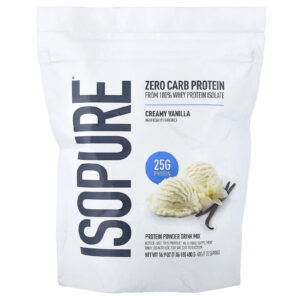 Isopure Mistura para Bebida em Pó de Proteína com Zero Carboidratos Baunilha Cremosa 480 g (106 lb)