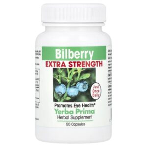 Yerba Prima Mirtilo Europeu 50 Cápsulas (160 mg por Cápsula)