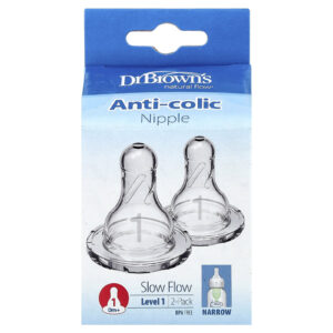 Dr. Browns Natural Flow® Bicos Anticólicas A Partir de 0 Meses Fluxo Lento Pacote com 2 Unidades