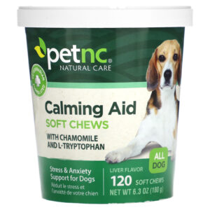 petnc NATURAL CARE Suaves Mastigações Calmantes Só para Cães Fígado 120 Mastigáveis Softcheias 180 g (63 oz)