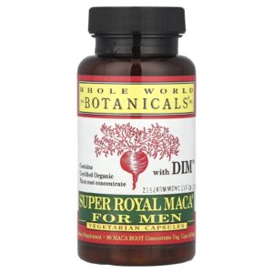 Whole World Botanicals Maca Super Royal para Homens 500 mg 90 Cápsulas Vegetais