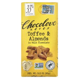 Chocolove Toffee & Almonds in Milk Chocolate 90 g (32 oz)