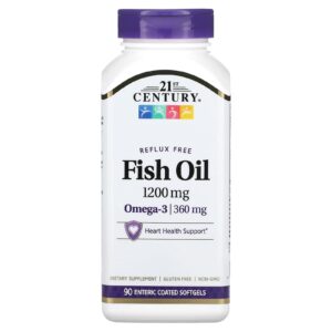 21st Century Óleo de Peixe Ômega-3 1.200 mg 90 Cápsulas Softgel com Revestimento Entérico
