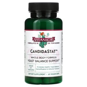 Vitanica CandidaStat Suporte para Equilíbrio de Levedura 60 Cápsulas Vegetarianas