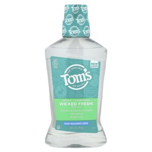 Toms of Maine Wicked Fresh!® Enxaguante Bucal Sem Álcool Sem Fluoreto Menta Fresca da Montanha 473 ml (16 fl oz)