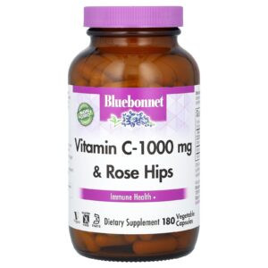 Bluebonnet Nutrition Vitamina C-1.000 mg e Rosa-Mosqueta 180 Cápsulas Vegetais
