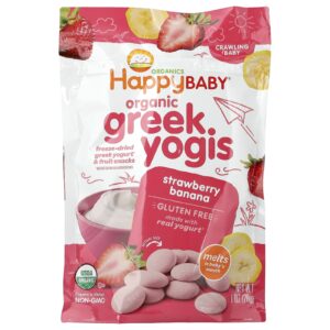Happy Family Organics Happy Baby Yogis Gregos Orgânicos Banana e Morango 28 g (1 oz)