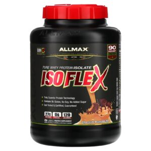 ALLMAX Isoflex Isolado de Whey Protein Puro Manteiga de Amendoim com Chocolate 227 kg (5 lb)