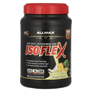ALLMAX Isoflex Isolado de Proteína Whey Pura Abacaxi e Coco 907 g (2 lbs)