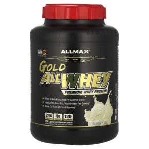 ALLMAX Gold AllWhey Proteína Whey Premium Sabor Baunilha Francesa 227 kg (5 lb)