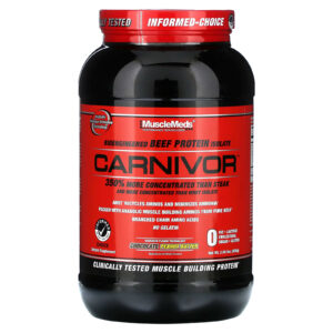 MuscleMeds Carnivor Isolado de Proteína Bovina Produzido por Bioengenharia Manteiga de Amendoim com Chocolate 938 g (206 lb)