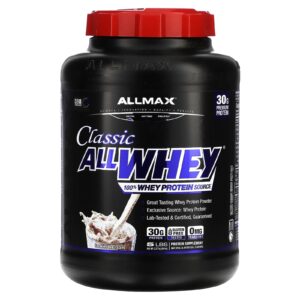 ALLMAX CLASSIC ALLWHEY® 100% Fonte de Whey Protein Cookies e Creme 227 kg (5 lbs.)