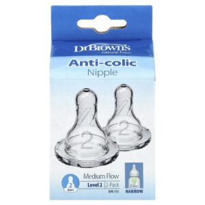 Dr. Browns Natural Flow® Bicos Anticólicas A Partir de 3 Meses Fluxo Médio Pacote com 2 Unidades