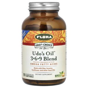 Flora Udos Choice Mistura 3-6-9 Udos Oil 90 Cápsulas Softgel Vegetarianas