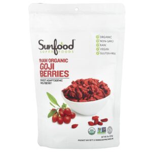 Sunfood Goji Berries Ressecadas ao Sol 8 oz (227 g)