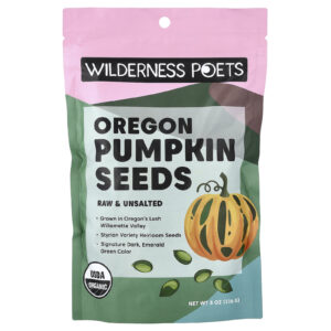 Wilderness Poets Sementes de Abóbora do Oregon Orgânicas Cruas e Sem Sal 226 g (8 oz)