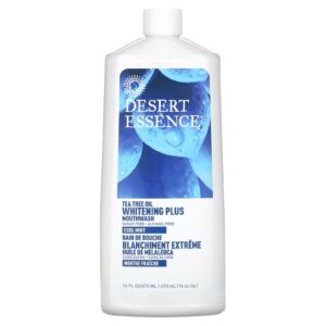 Desert Essence Óleo de Melaleuca Enxaguante Bucal Hortelã Fresca 473 ml (16 fl oz)