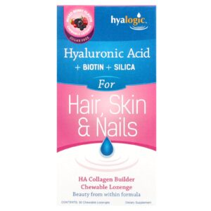 Hyalogic HA Collagen Builder Ácido Hialurônico + Biotina + Sílica Frutos Silvestres 30 Pastilhas Mastigáveis