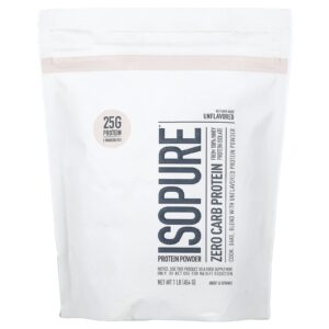 Isopure Proteína em Pó com Zero Carboidrato Sem Sabor 454 g (1 lb)
