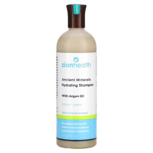 Zion Health Minerais Antigos Shampoo Hidratante com Óleo de Argão Coco e Jasmim 473 ml (16 fl oz)