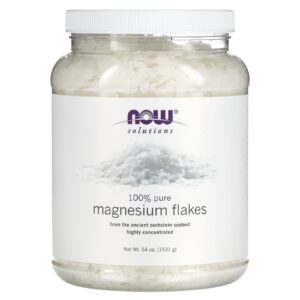 NOW Foods Solutions Flocos de Magnésio 100% Puro 1.531 g (54 oz)
