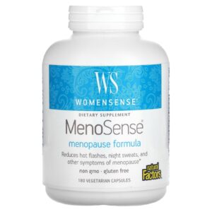Natural Factors WomenSense MenoSense Fórmula para Menopausa 180 Cápsulas Vegetarianas