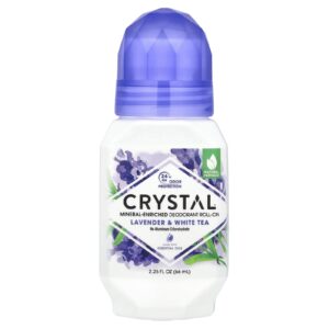 CRYSTAL Desodorante Roll-on Enriquecido com Minerais Lavanda e Chá Branco 66 ml (225 fl oz)