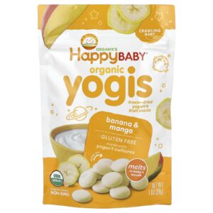 Happy Family Organics Happy Baby Yogis Iogurtes Liofilizados e Lanches de Frutas Banana e Manga 28 g (1 oz)