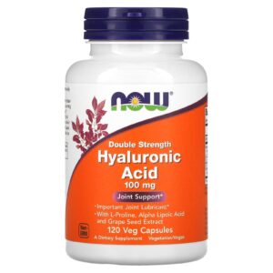 NOW Foods Ácido Hialurônico 100 mg 120 Cápsulas Vegetais