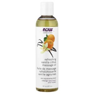 NOW Foods Solutions Óleo Refrescante para Massagem Baunilha e Cítricos 237 ml (8 fl oz)