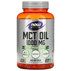 NOW Foods Esportes Óleo MCT 1.000 mg 150 Softgels