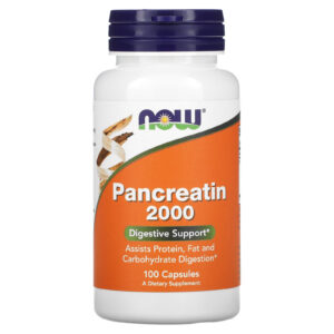 NOW Foods Pancreatin 2000 200 mg 100 Cápsulas