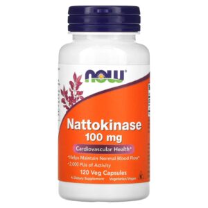 NOW Foods Nattoquinase 100 mg 120 Cápsulas Vegetais