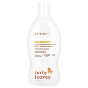ATTITUDE Baby Leaves™ Detergente para Lavar Louça com Mamadeiras Néctar de Pera 700 ml (237 fl oz)