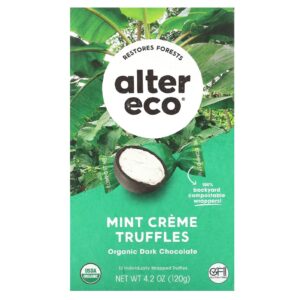 Alter Eco Trufas de Creme de Hortelã Orgânica Chocolate Amargo 120 g (42 oz)