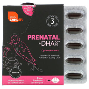 Zahler Prenatal + DHA 300 180 Cápsulas Softgel